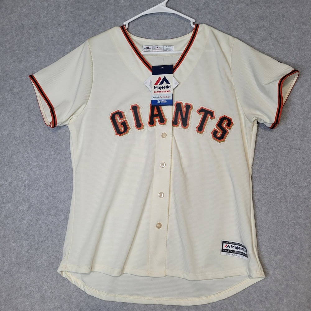 NWT Majestic San Francisco Giants Madison Bumgarner 40 Jersey Cream Womens XL